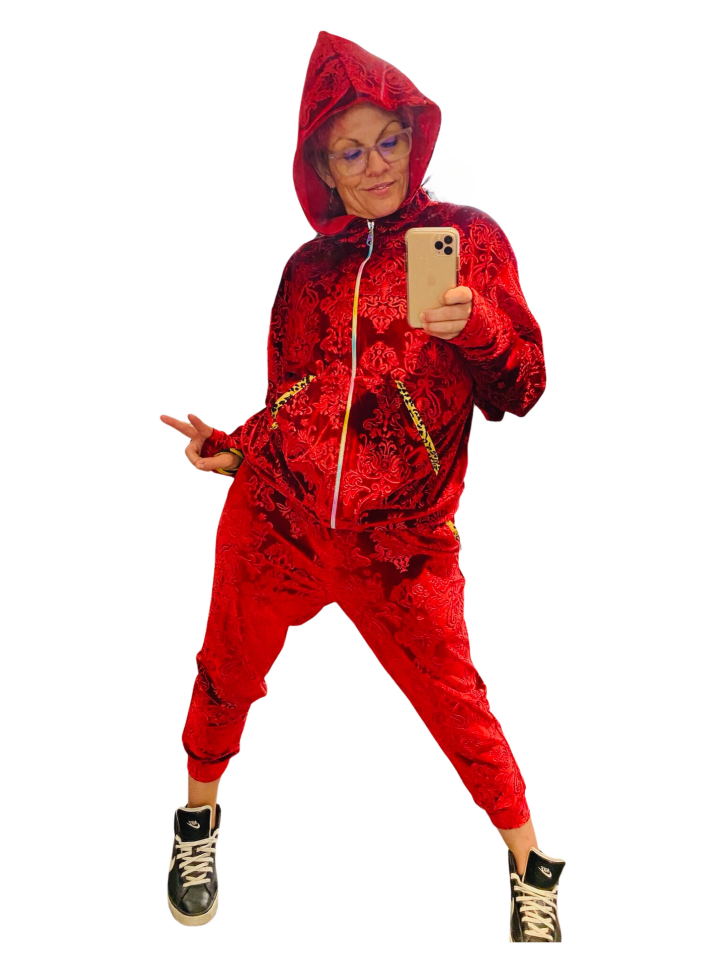 Forever Royalty Velvet Track Set - Red