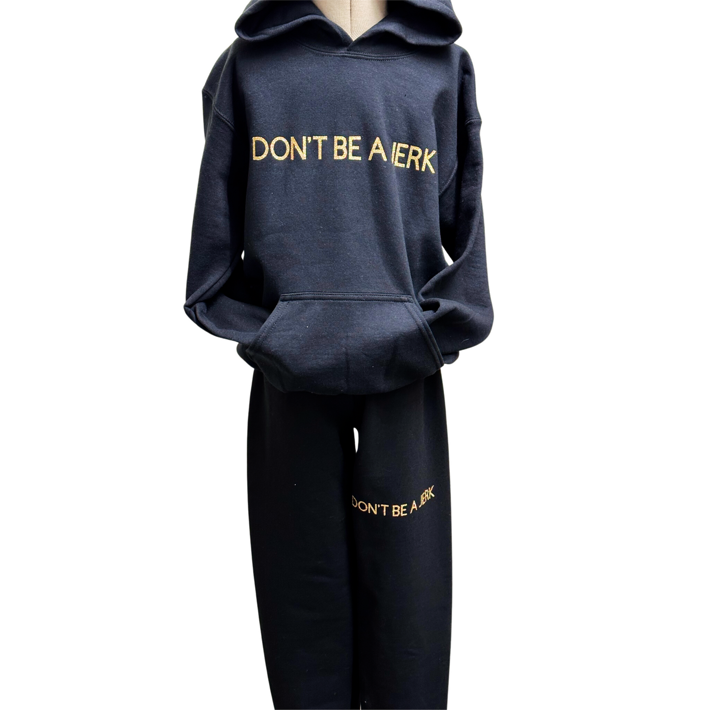 Don't Be a Jerk Hoodie - Kids - Gold
