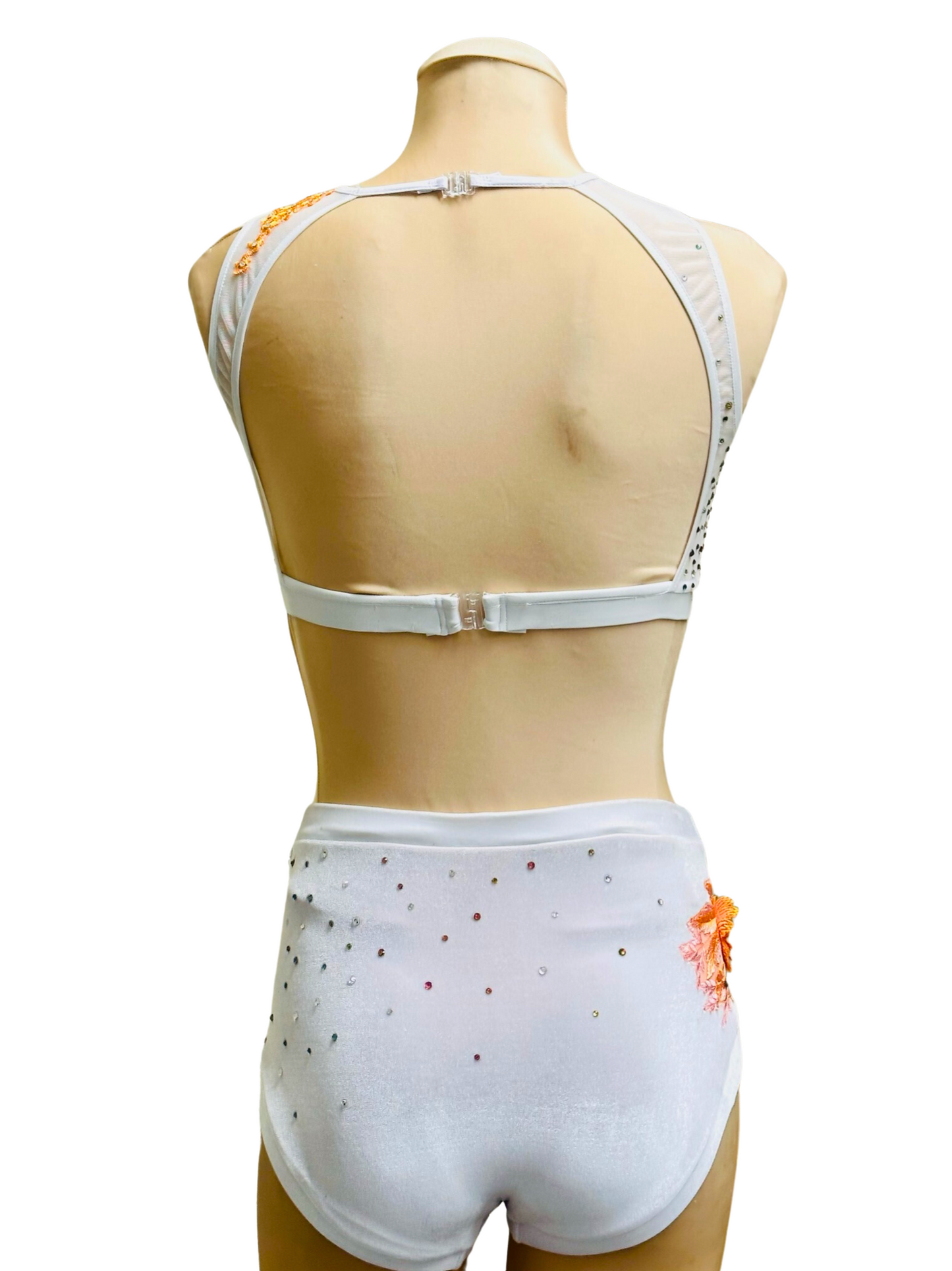 Spring Creamsicle Crop & Brief Set - White