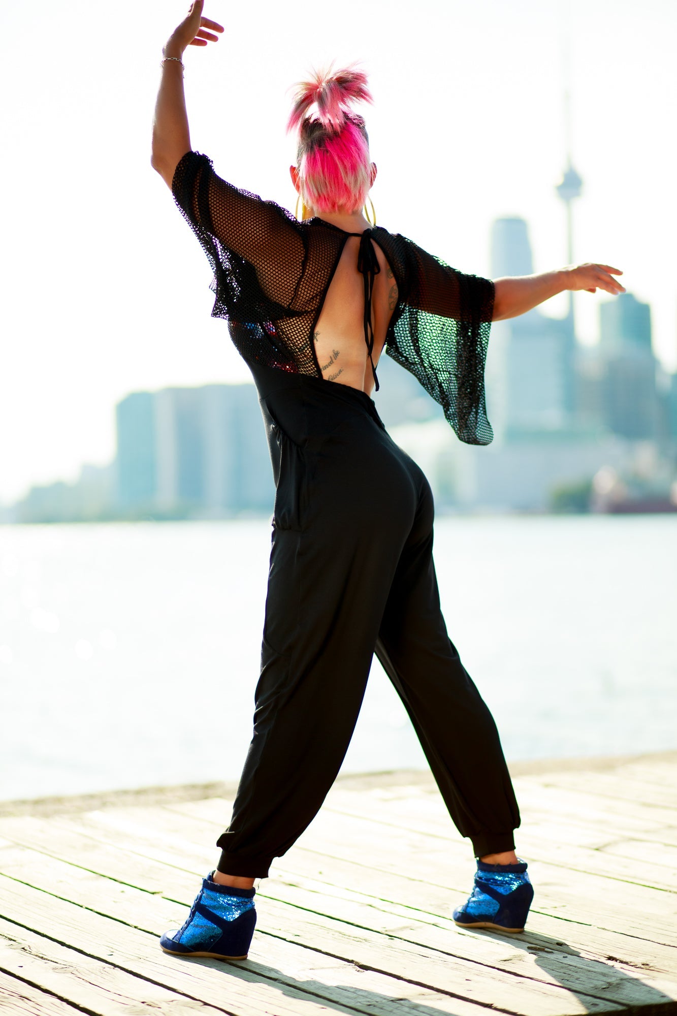 Bingo Bango Galaxy Romper-Black