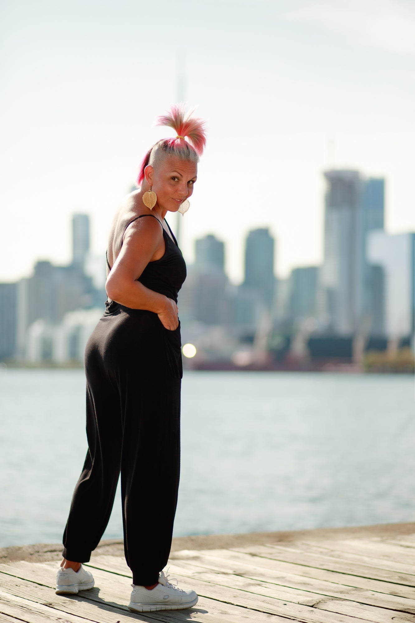 Rave Mom Criss Cross Romper-Black