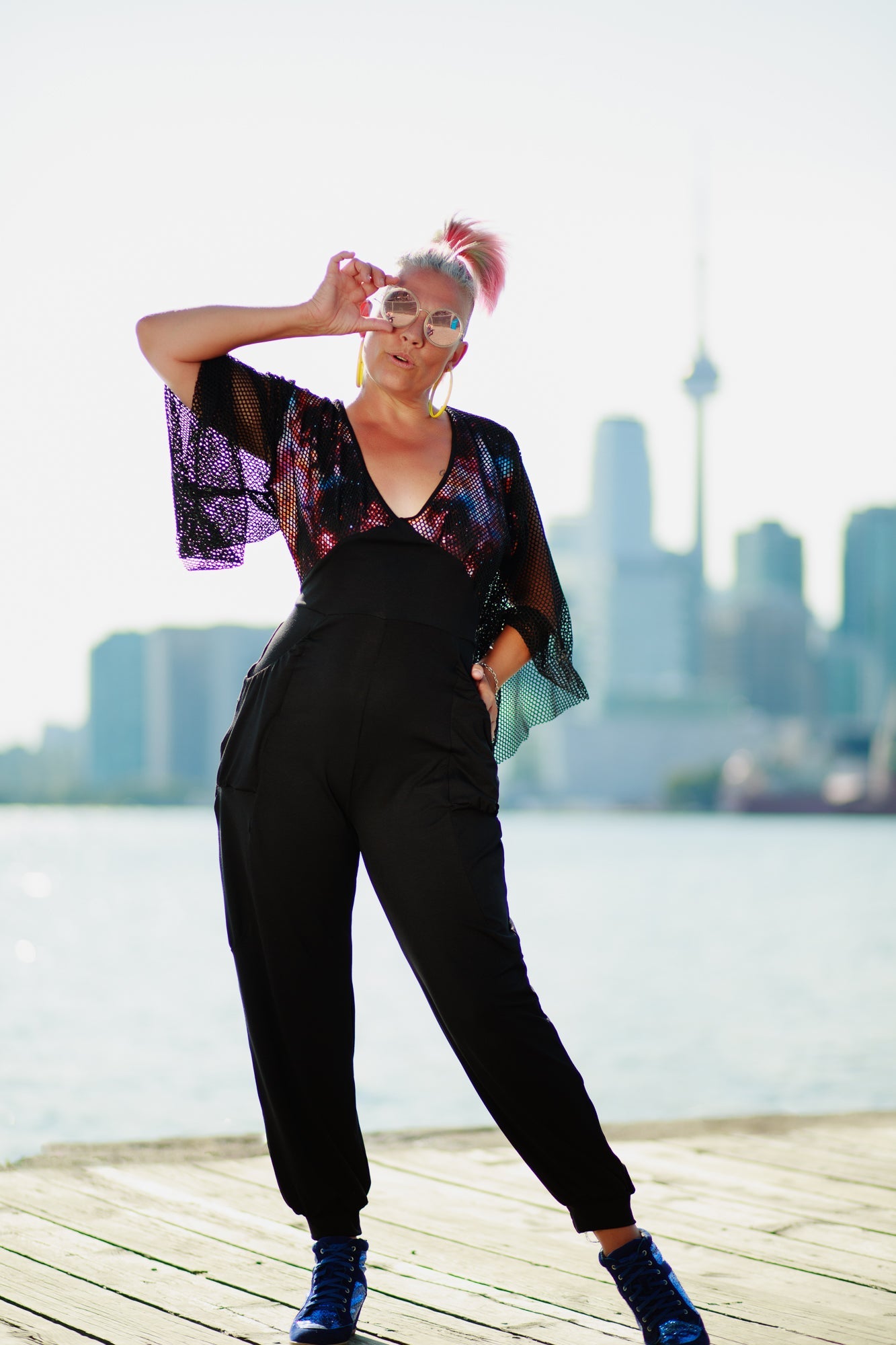Bingo Bango Galaxy Romper-Black
