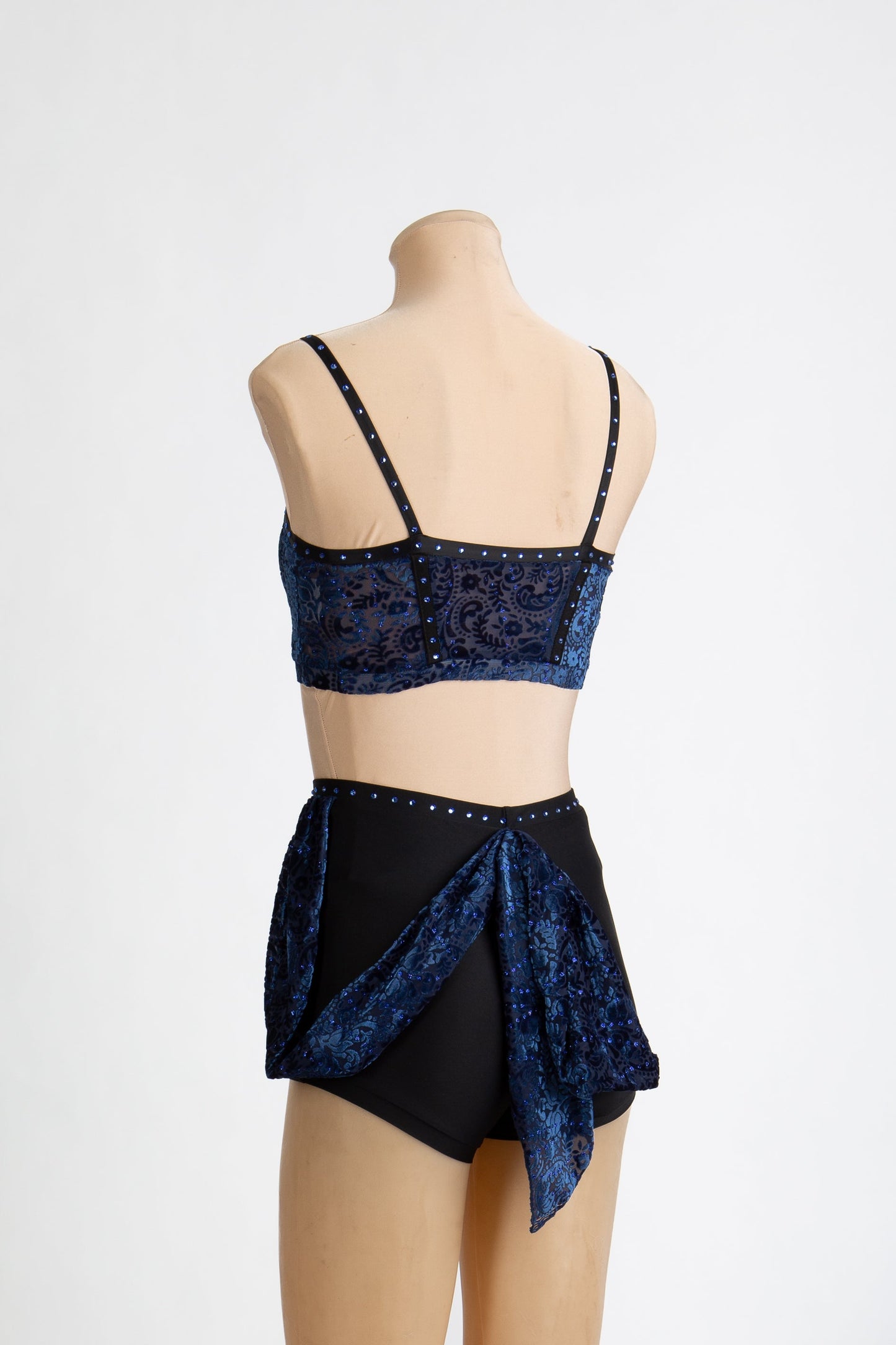 Velvet Crop Top Back