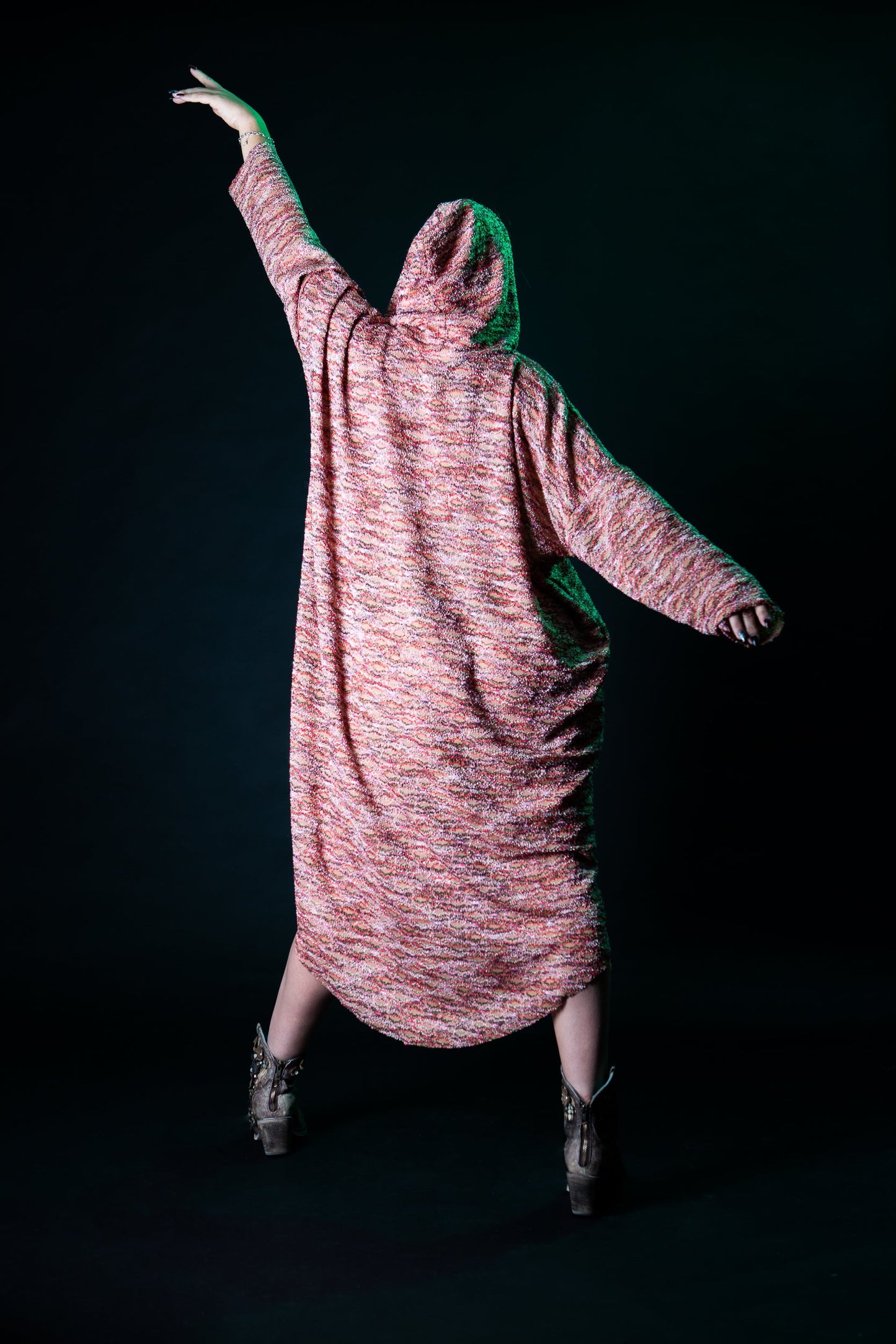 Cuddle Puddle Sweater Dress-Peach