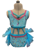 Glitter Velvet Dance Costume w/Skirt