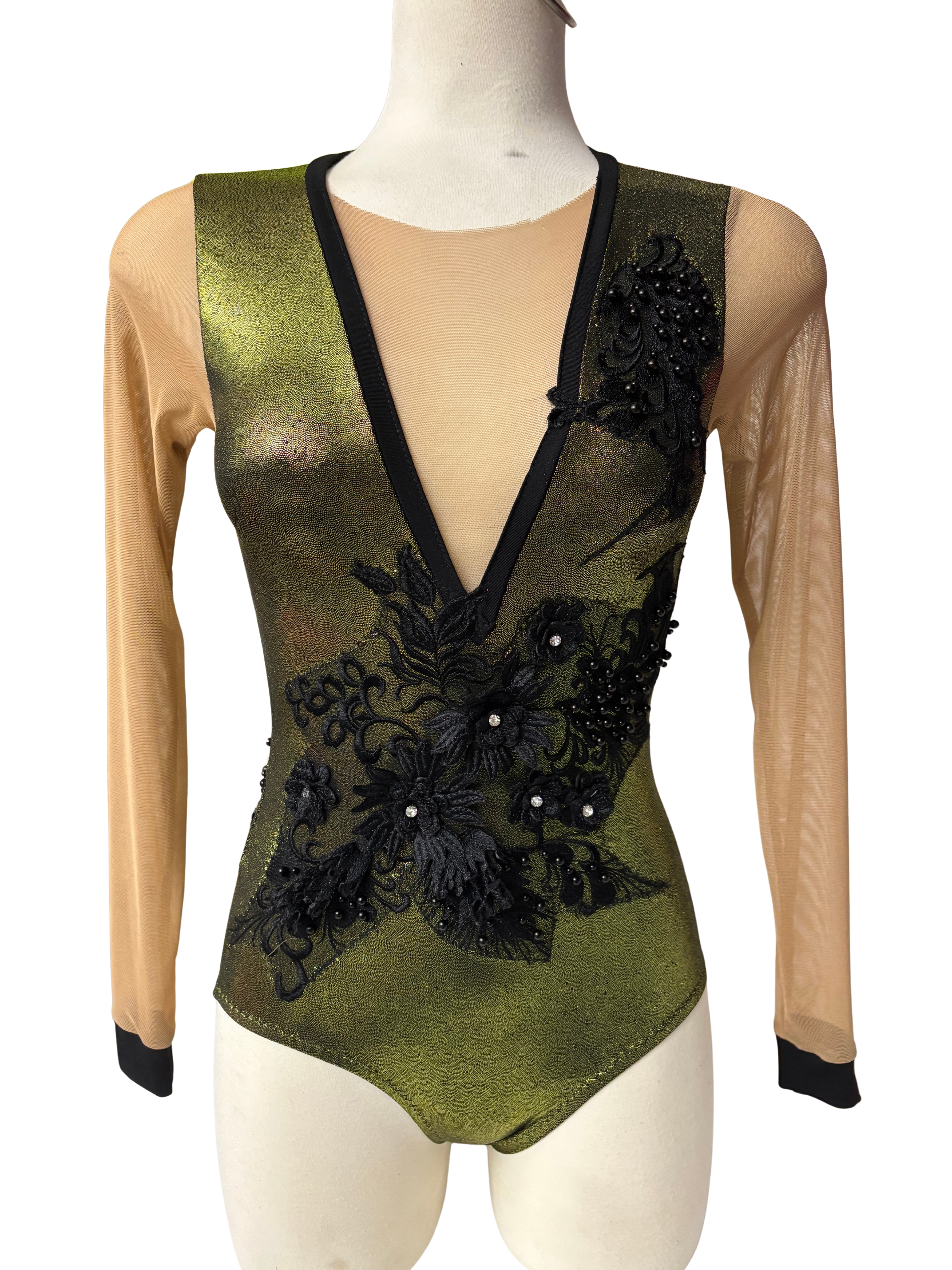 Metallic Bodysuit Dance Costume
