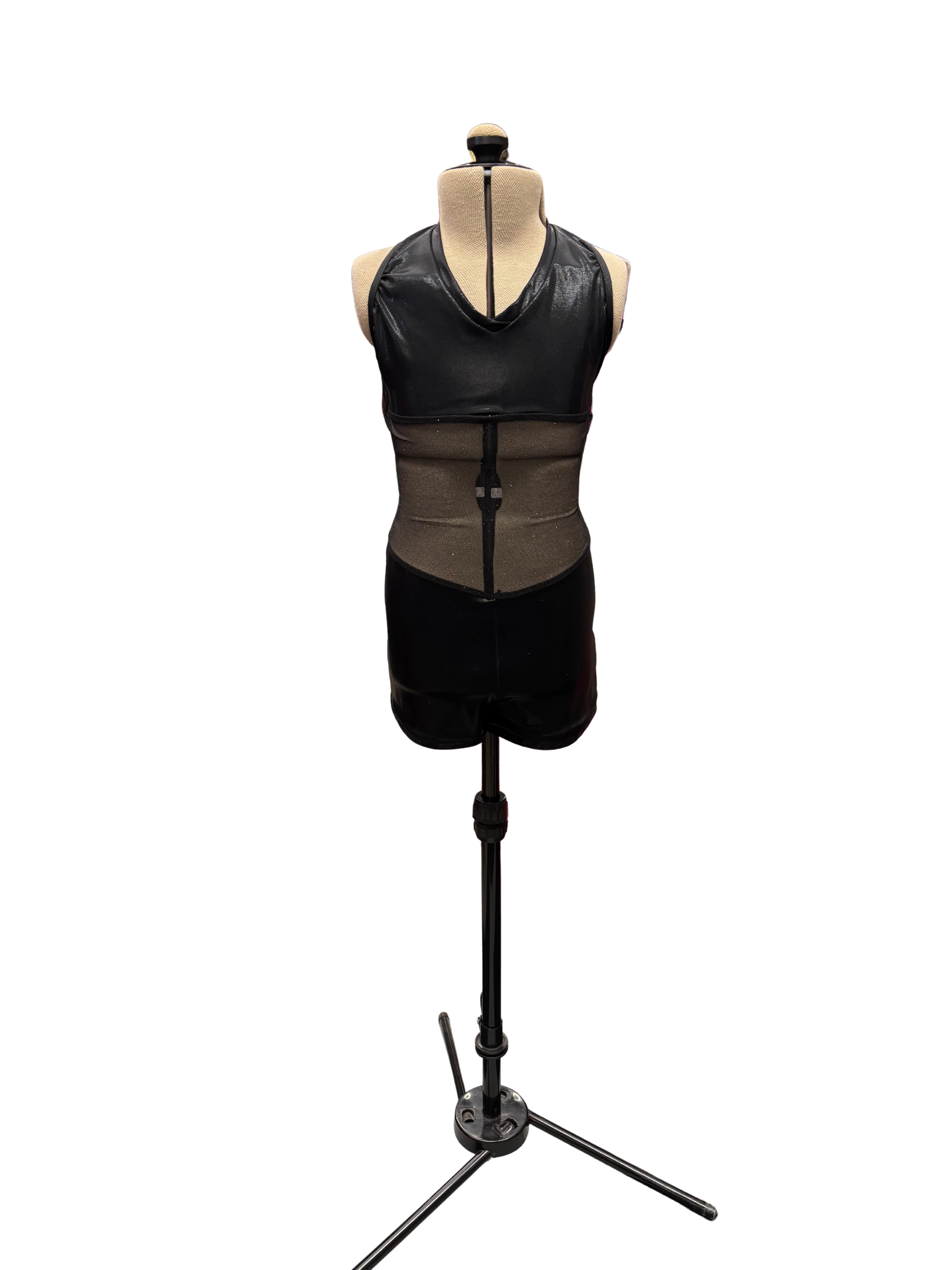 Black Metallic Short All Dance Costume