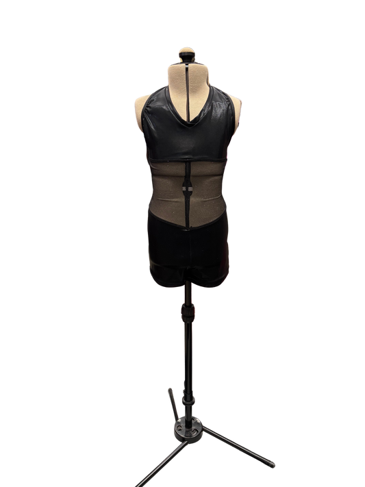 Black Metallic Short All Dance Costume