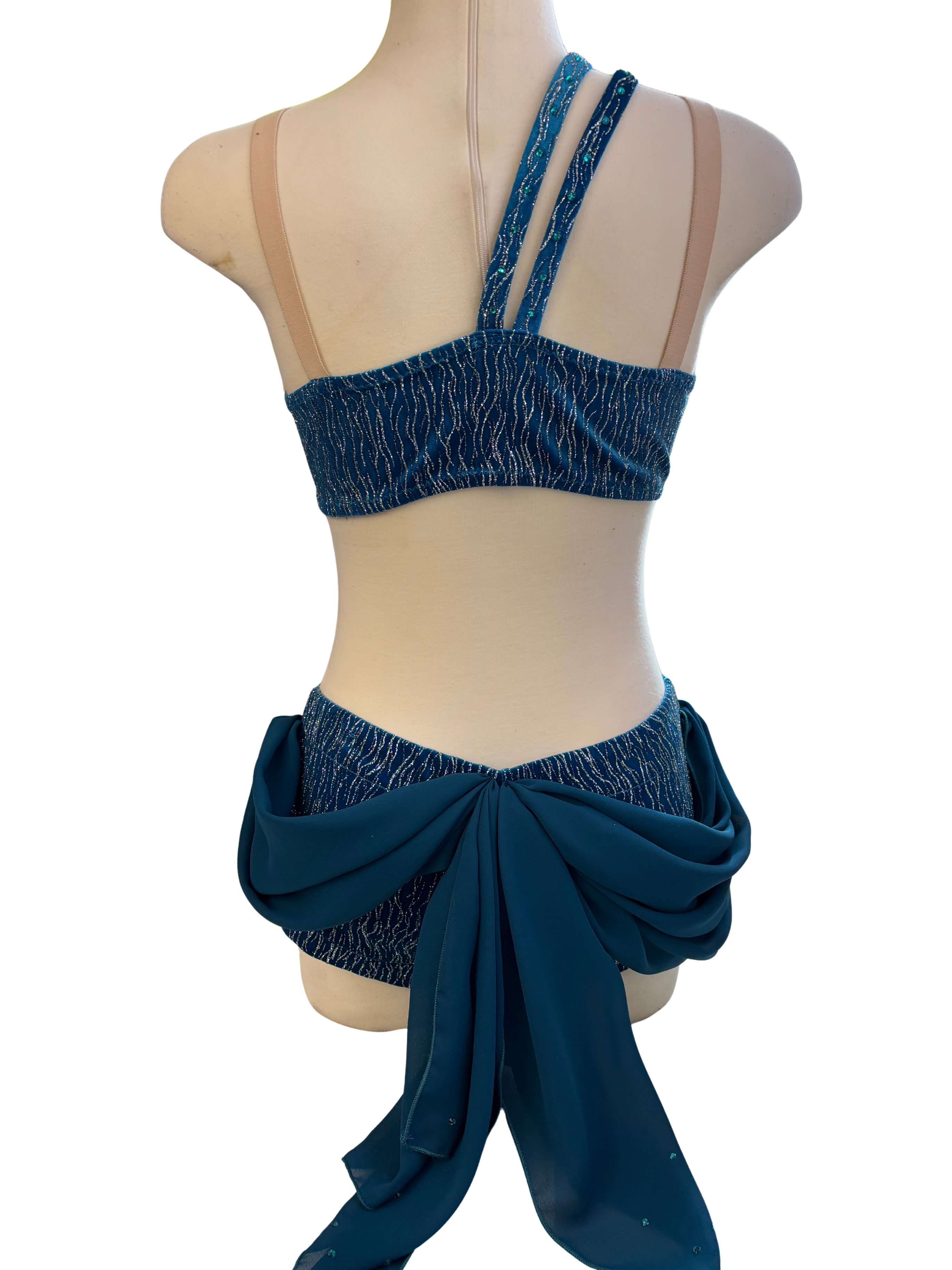 Glitter Velvet 2 Piece Dance Costume