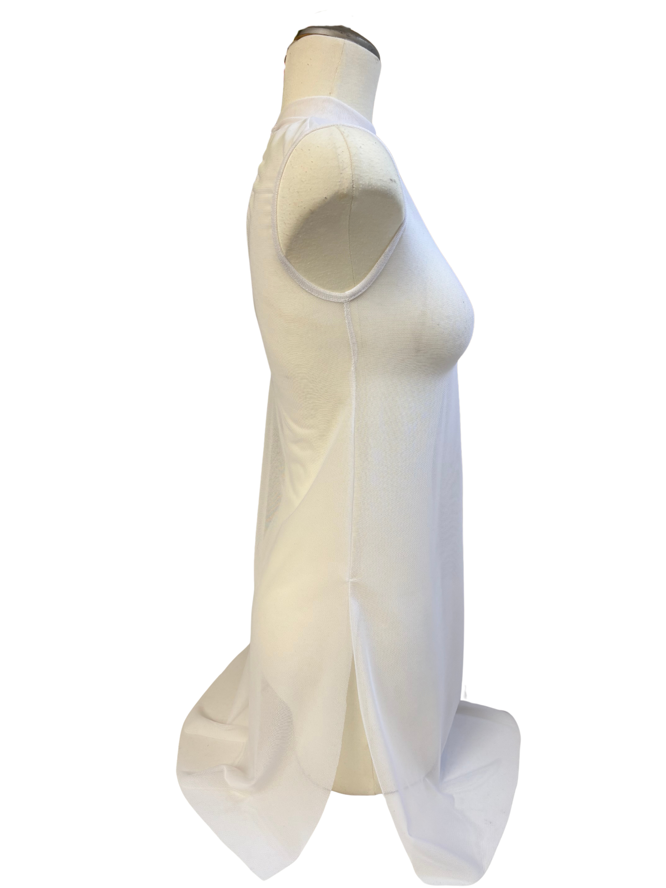 Mesh Tunic Dance Costume - White