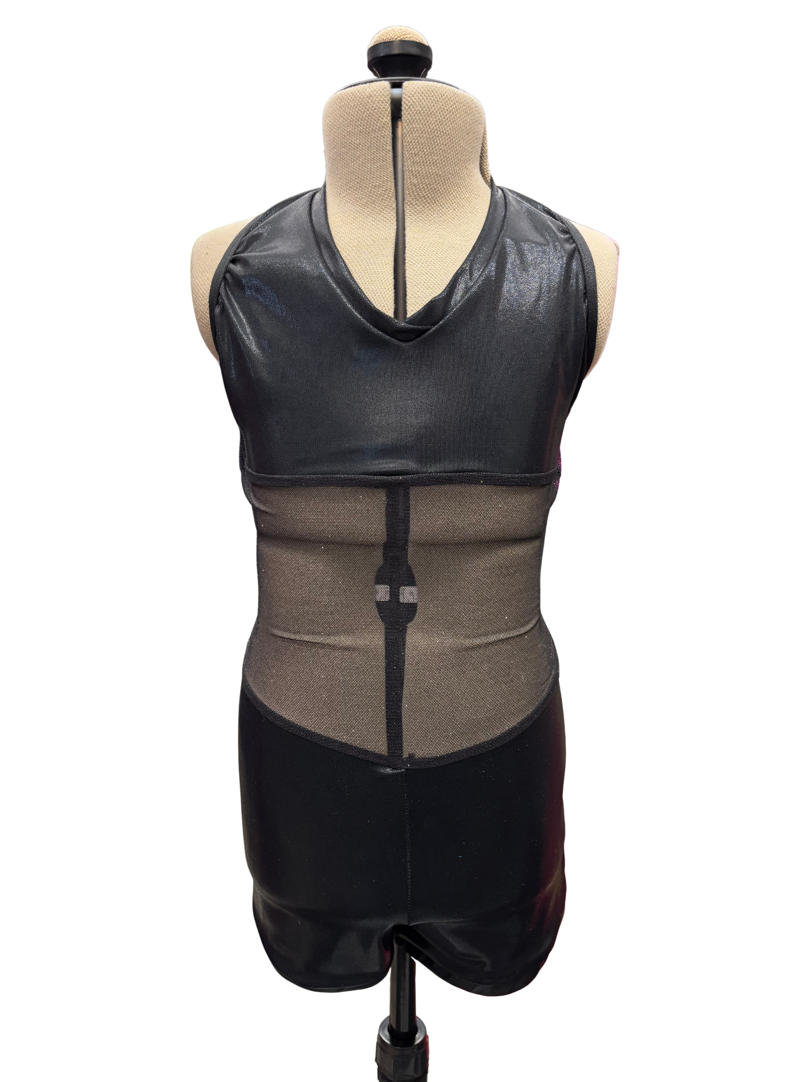 Black Metallic Short All Dance Costume