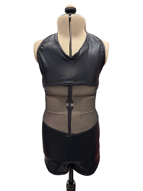 Black Metallic Short All Dance Costume