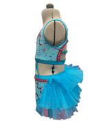 Glitter Velvet Dance Costume w/Skirt