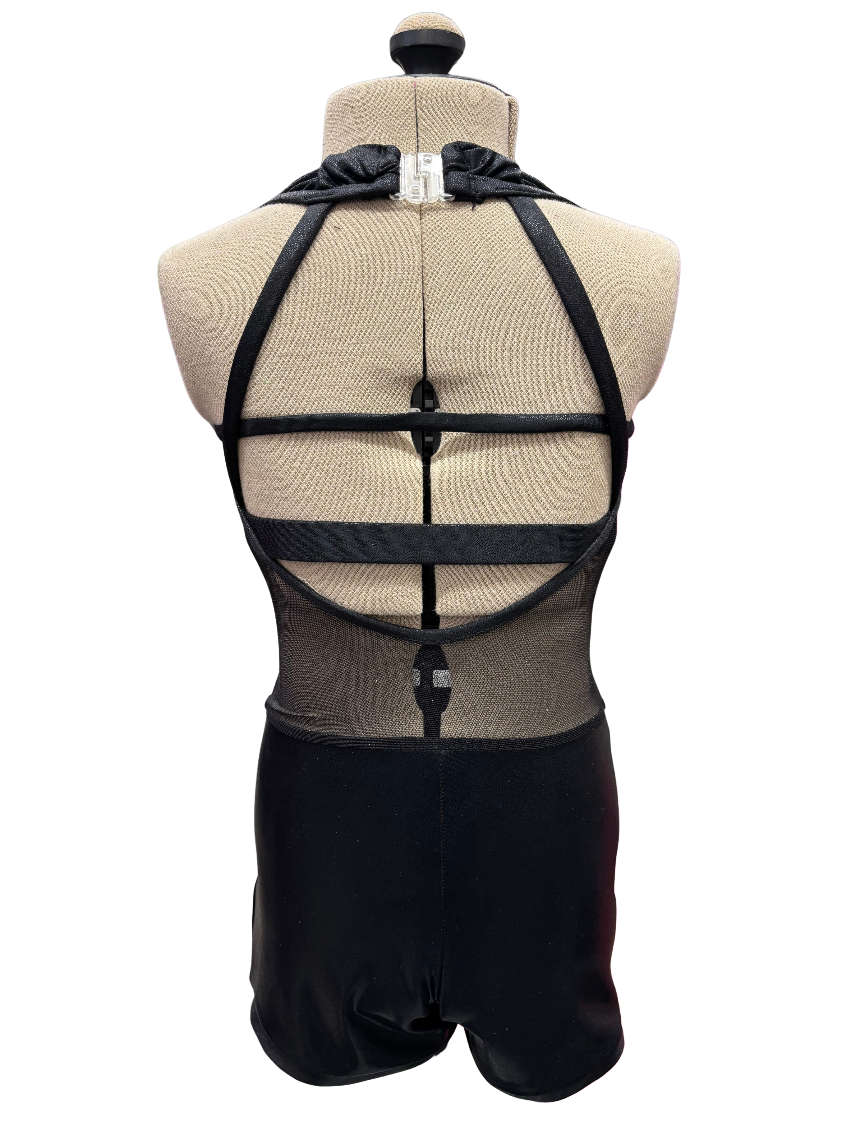 Black Metallic Short All Dance Costume