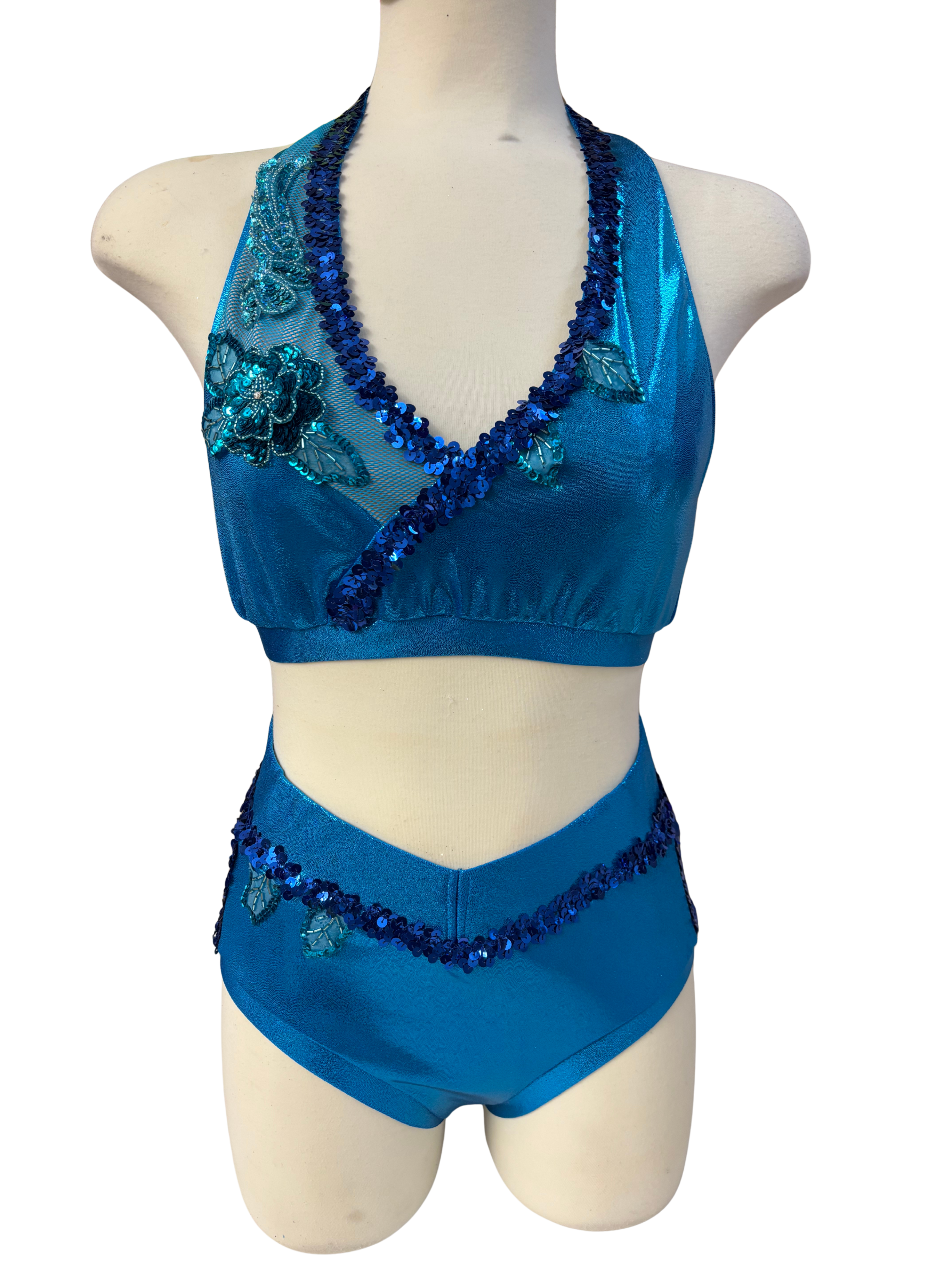 Halter Crop Top - 2 Piece Dance Costume