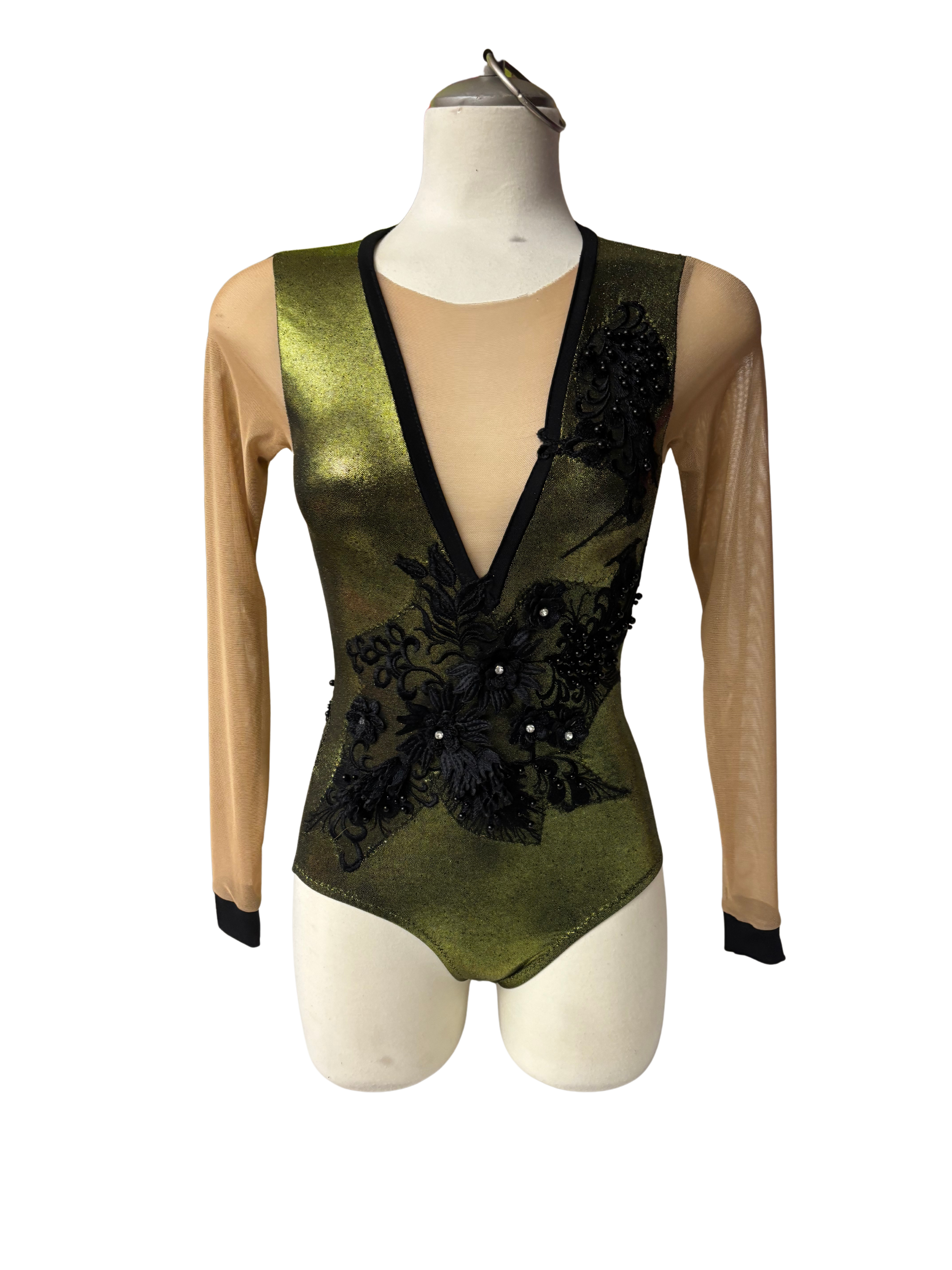 Metallic Bodysuit Dance Costume