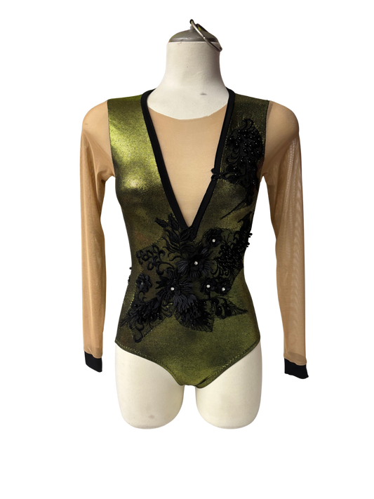 Metallic Bodysuit Dance Costume
