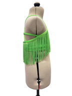 Green Fringe Crop Top