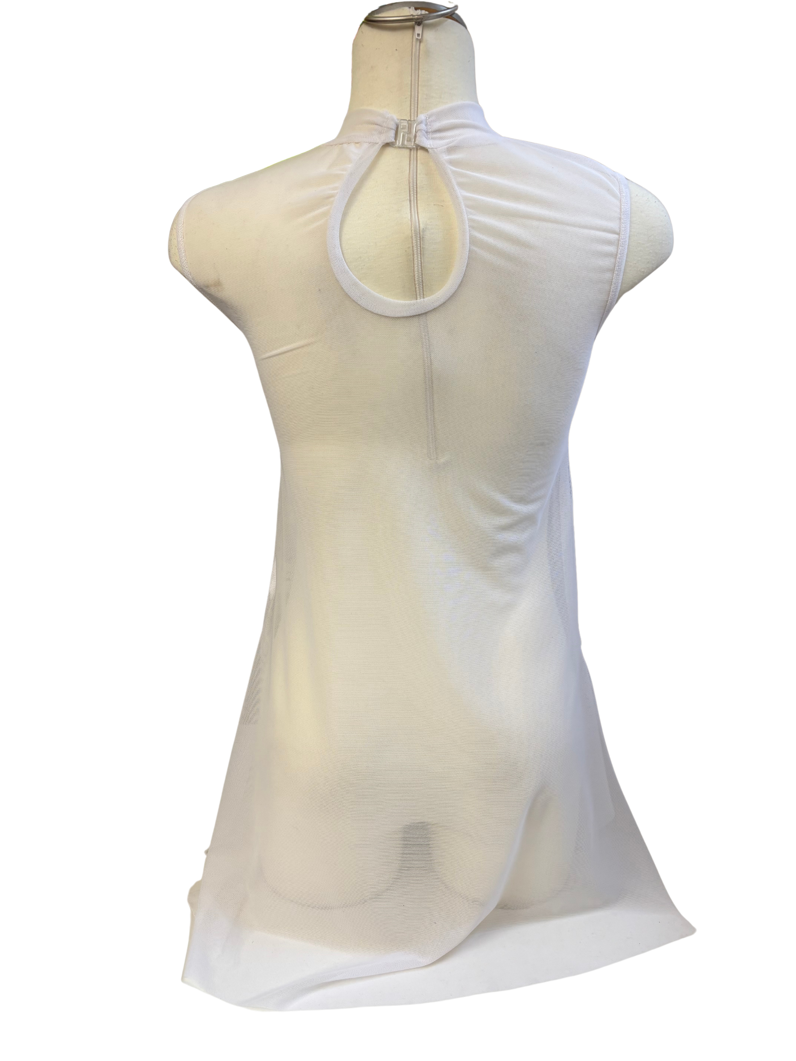 Mesh Tunic Dance Costume - White