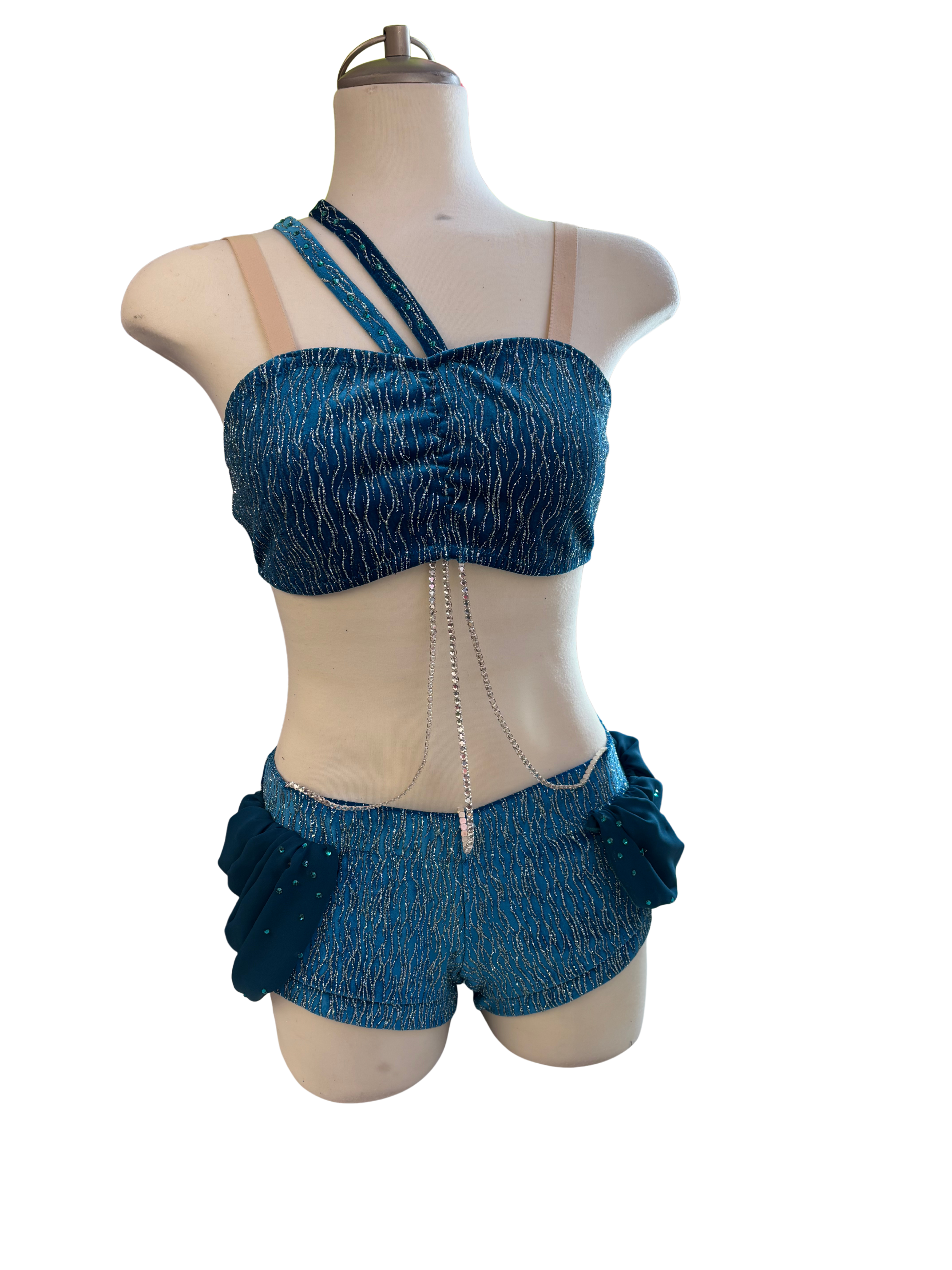 Glitter Velvet 2 Piece Dance Costume