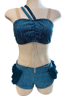 Glitter Velvet 2 Piece Dance Costume