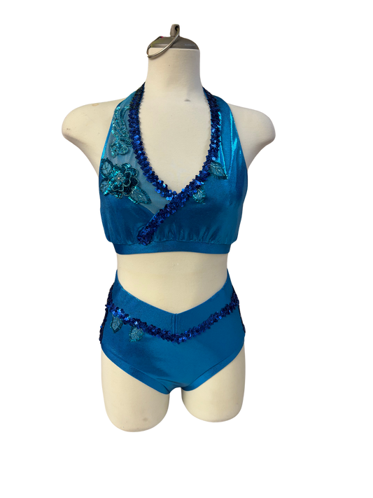 Halter Crop Top - 2 Piece Dance Costume