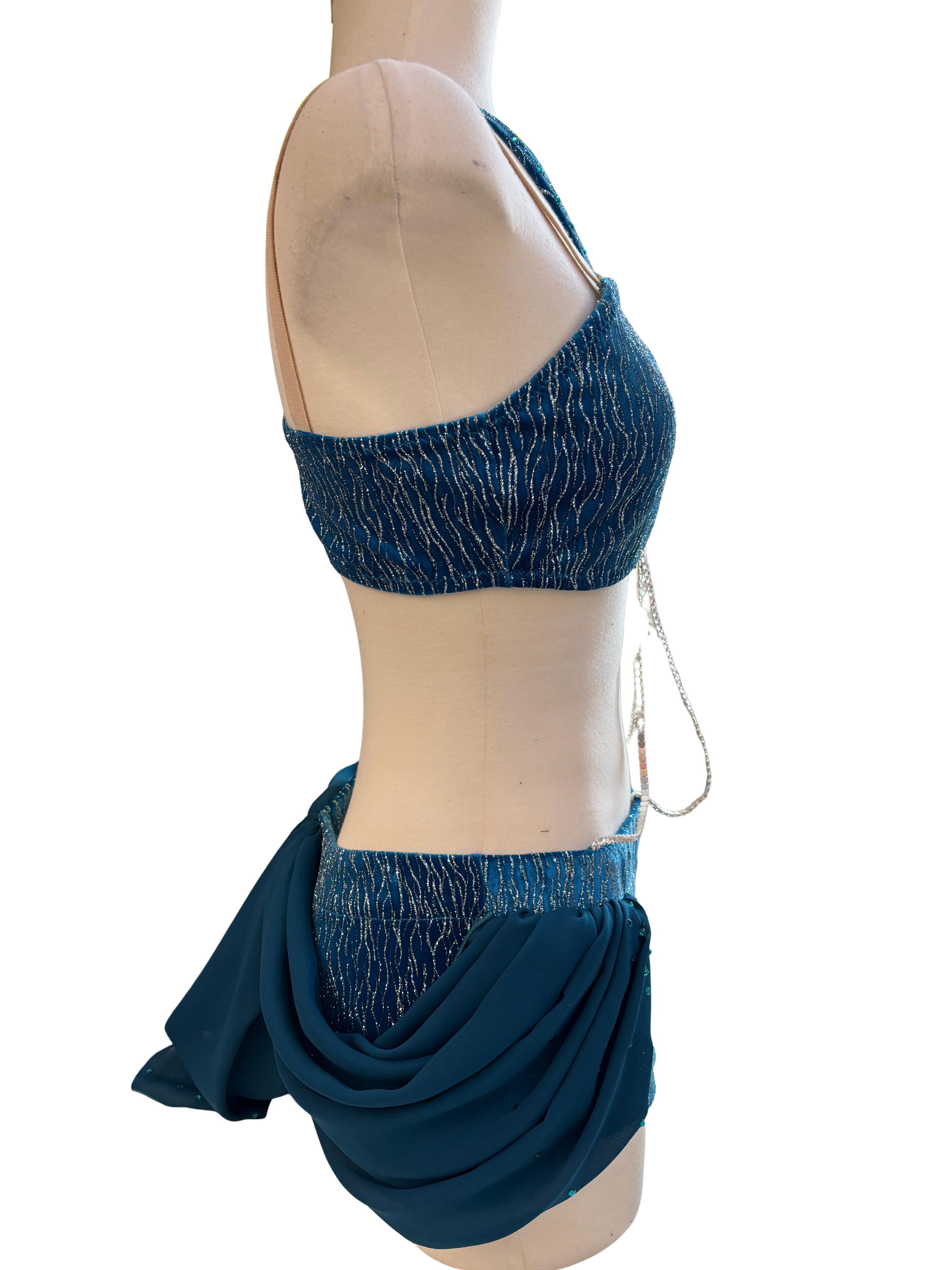 Glitter Velvet 2 Piece Dance Costume