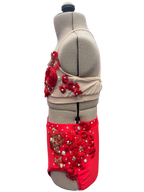 Red Dance Costume w/Flower Details