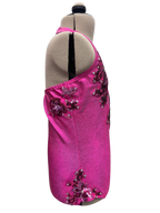 Pink Metallic Halter Bodysuit Dance Costume