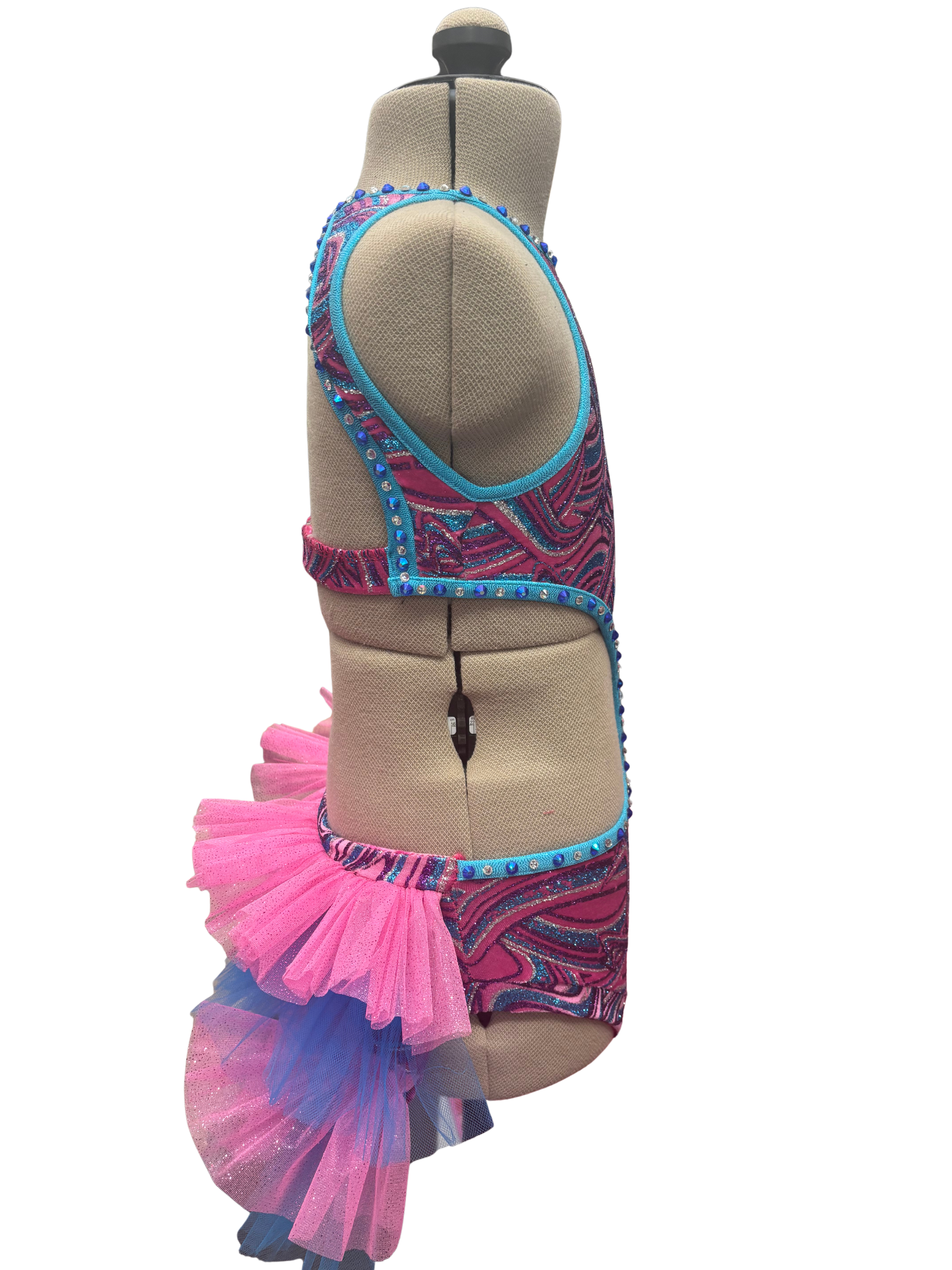 Glitter Velvet Kids Dance Costume Tutu