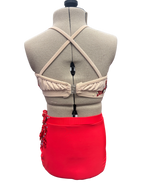 Red Dance Costume w/Flower Details