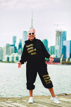 Strong Sassy Magical Human Track Pants - Gold