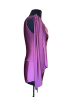 One Shoulder Bodysuit. - Purple