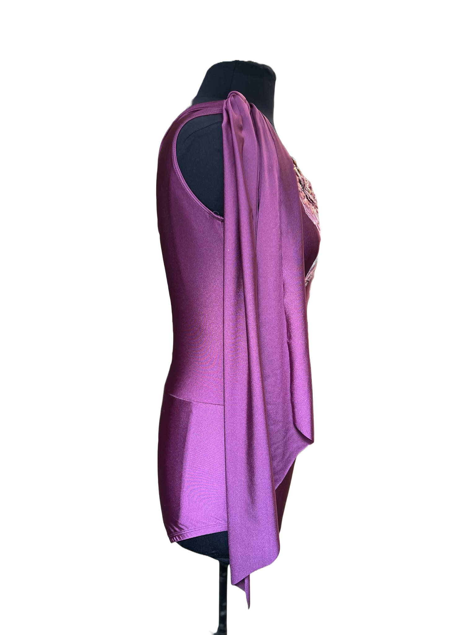 One Shoulder Bodysuit. - Purple