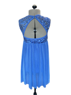 Blue Sequin Empire Dress