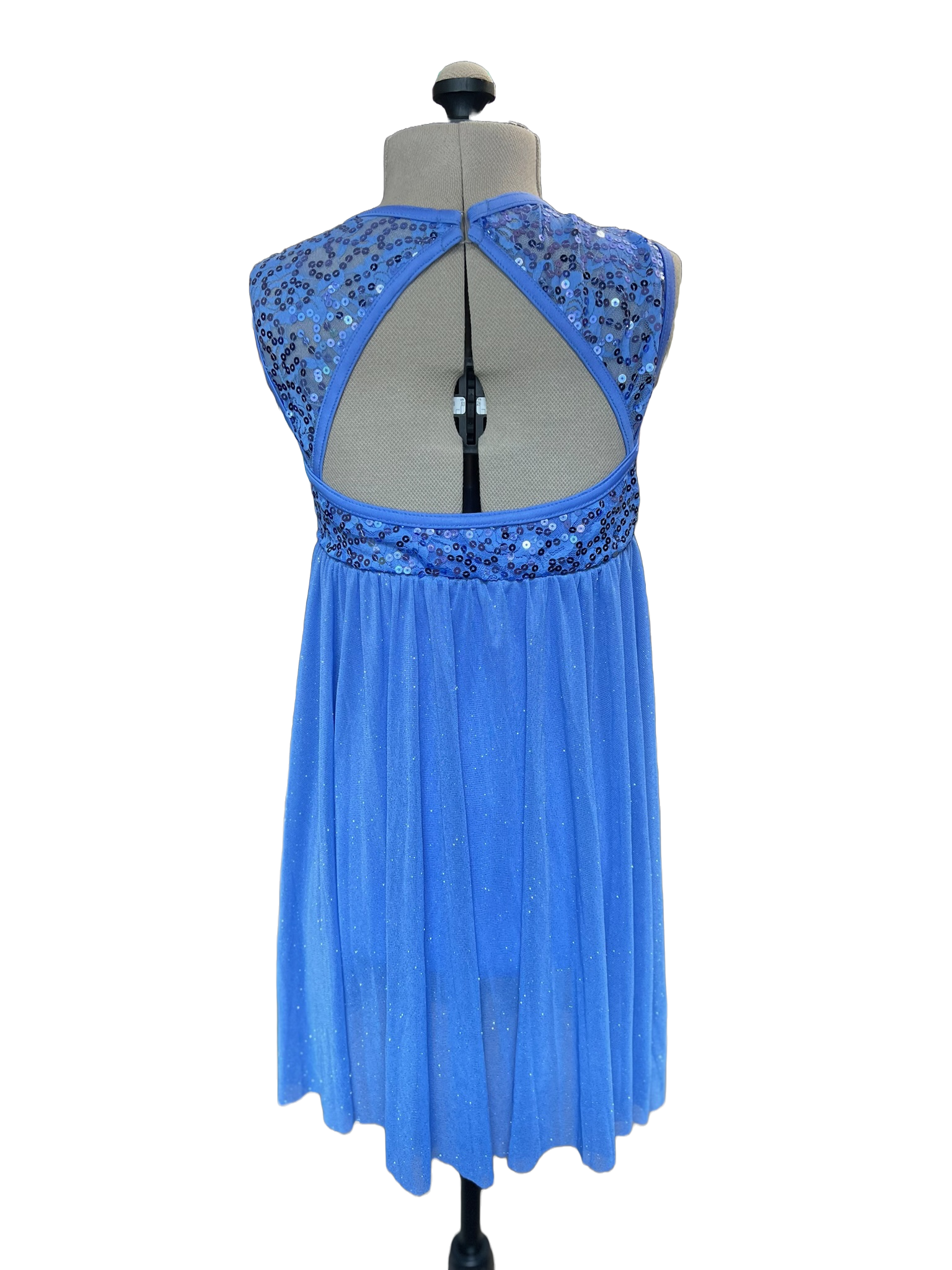 Blue Sequin Empire Dress