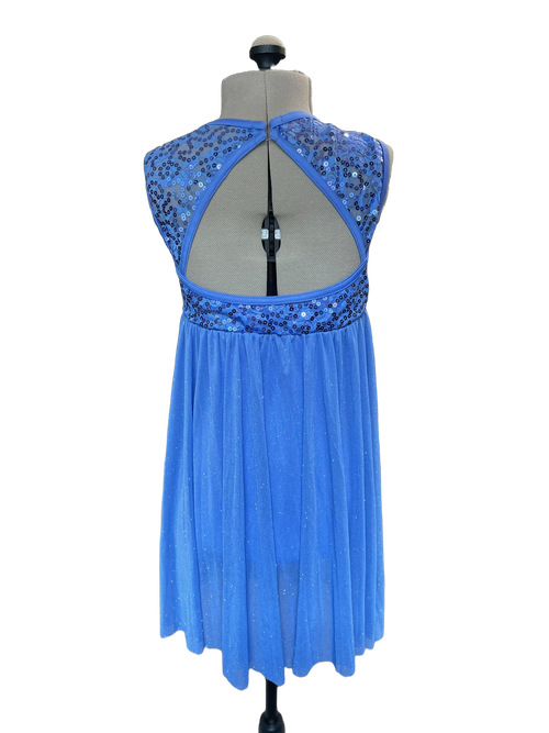 Blue Sequin Empire Dress