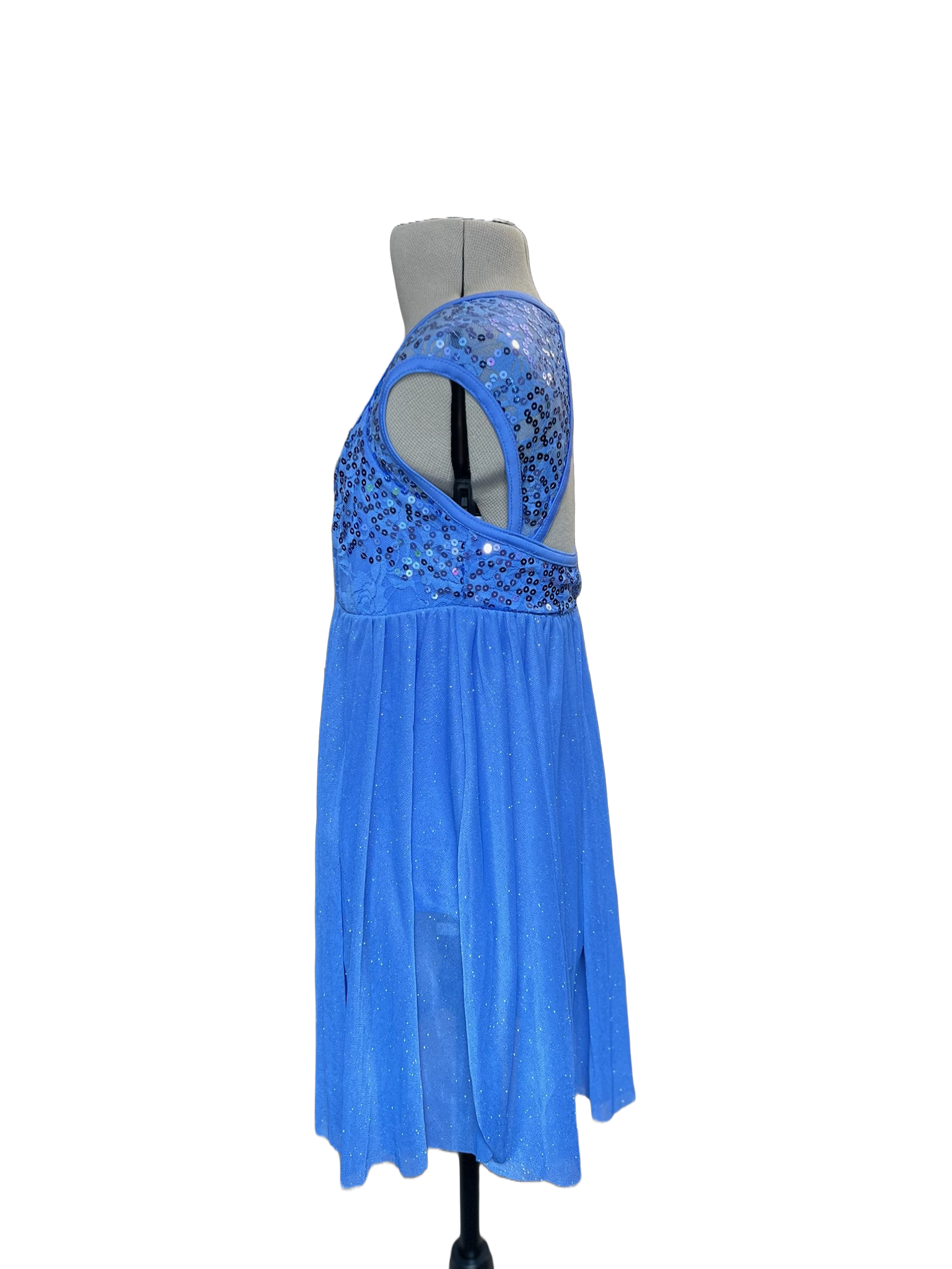 Blue Sequin Empire Dress