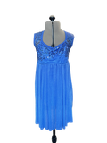 Blue Sequin Empire Dress