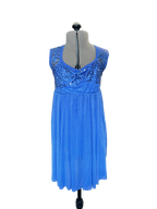 Blue Sequin Empire Dress