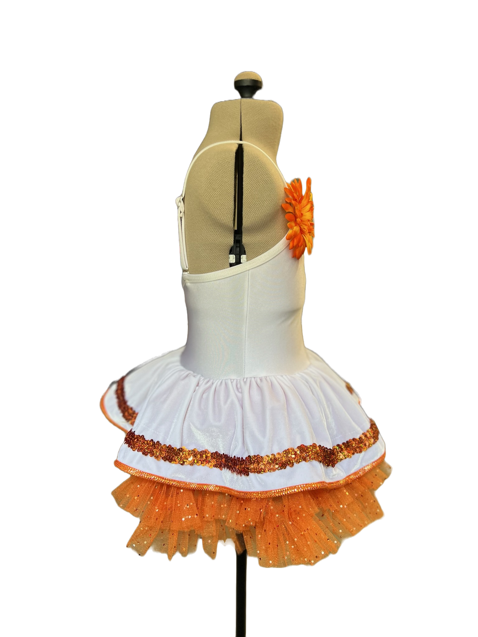 Spring Creamsicle  Camisole Tutu Dress - White