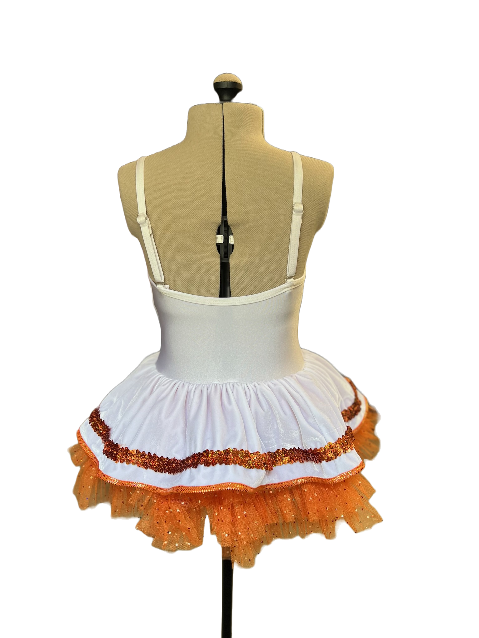 Spring Creamsicle  Camisole Tutu Dress - White