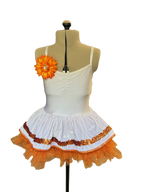 Spring Creamsicle  Camisole Tutu Dress - White