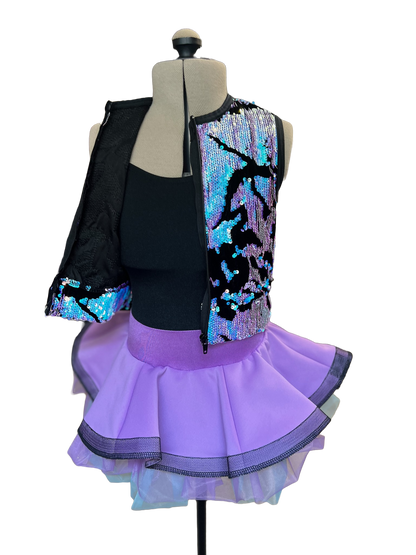 Sequin Vest with Horse Hair Skirt