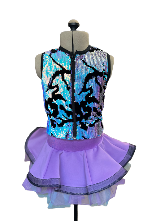 Sequin Vest with Horse Hair Skirt
