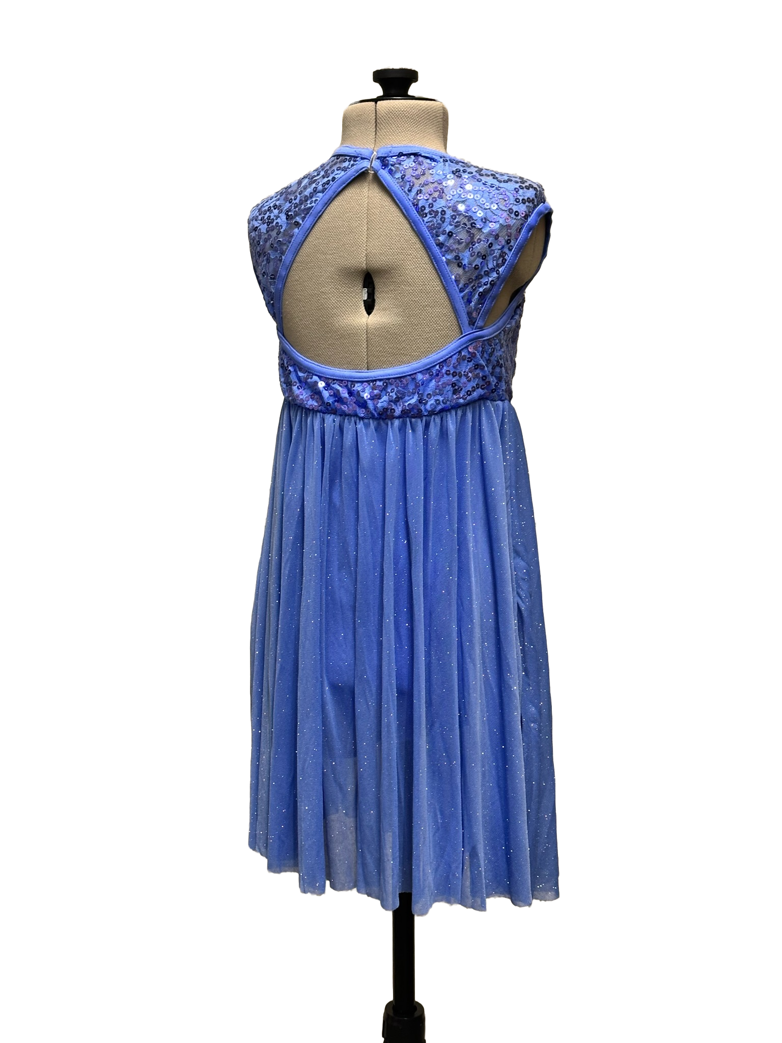 Blue Sequin Empire Dress