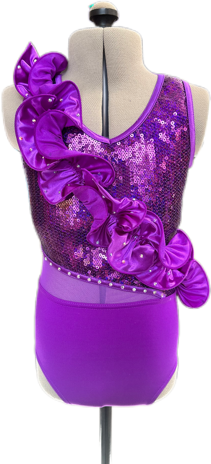 Ruffle Mania - Bodysuit - Purple