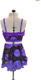 Purple Paradise 2 Piece - Crop Top and Skirt