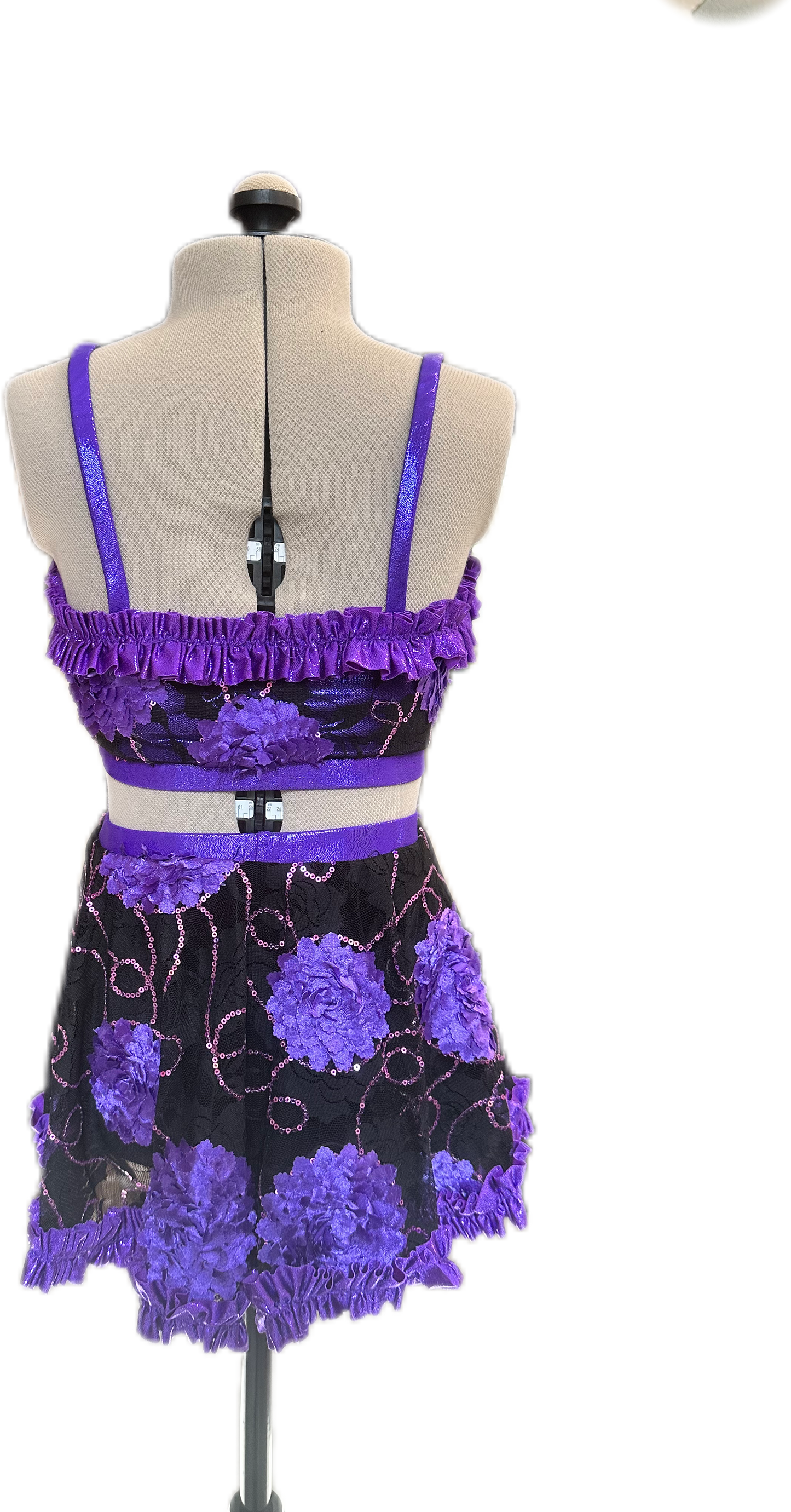 Purple Paradise 2 Piece - Crop Top and Skirt