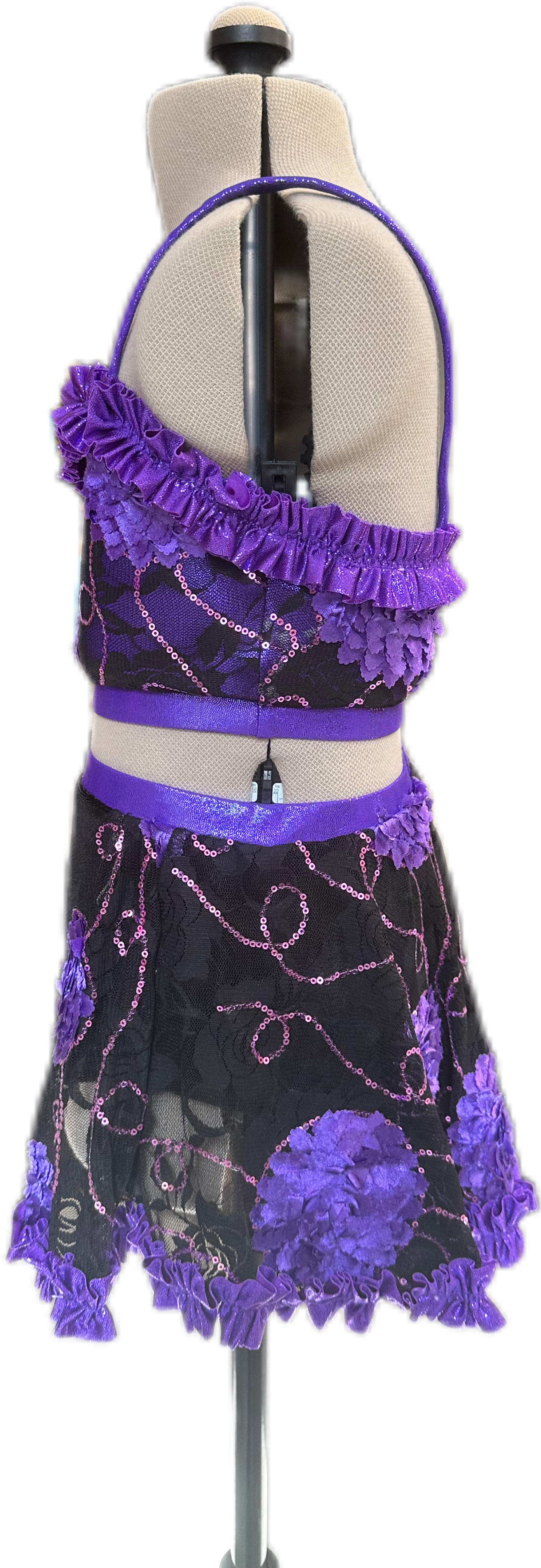 Purple Paradise 2 Piece - Crop Top and Skirt